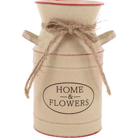 Pot de Fleurs Rétro en Fer Beige Style Européen Simple et Élégant, Facile à Installer Retirer, pour Décoration Salon et Accessoires Photo à Domicile (1/5)