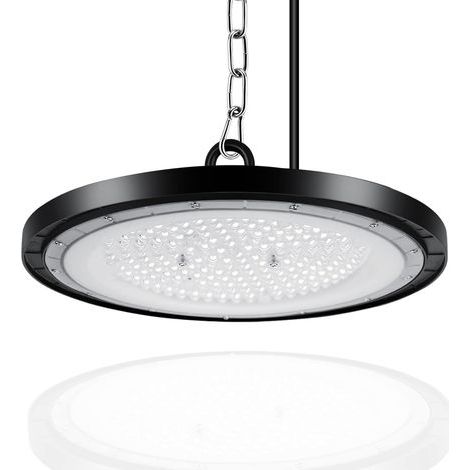 Lámpara de platillo volante de 100 W, proyector interior de 10000 lúmenes, lámpara industrial de platillo volante ultradelgada de 6500 K, iluminación industrial interior IP65 para talleres, adecuada p (1/5)