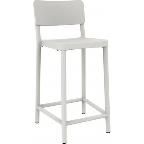 Tabouret moyen Lisboa Resol plastique blanc - Lot de 4 (1/5)