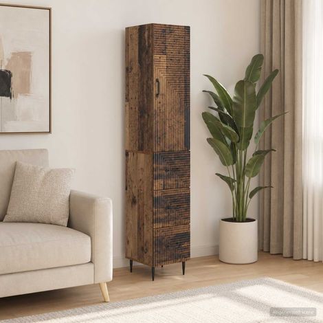 vidaXL Ensemble de Meubles 2 pcs Bois ancien 33 x 34,5 x 90 cm (1/5)