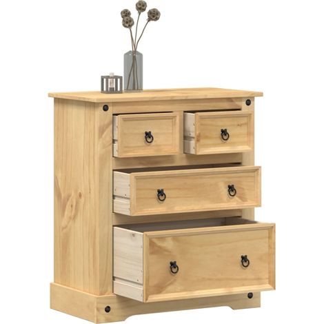 Kommode Corona 80x43x91 cm Massivholz Kiefer