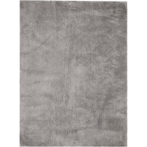 Tapis Shaggy Fait Main "Bali" Gris 120 x 170 cm (1/4)
