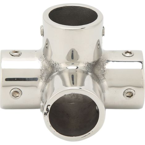Accessoires pour main courante à 4 angles, en acier inoxydable 316, avec raccords à 90°. (1/5)