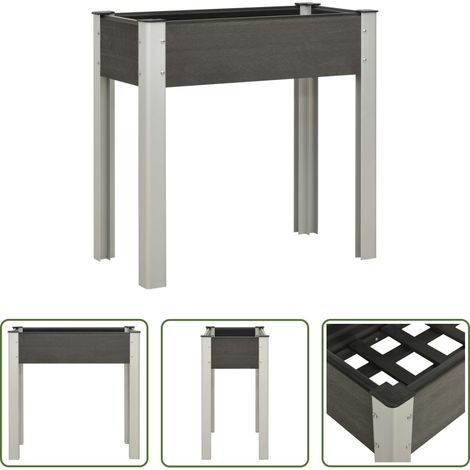 Hochbeet -  Garten-Hochbeet 75x40x75 cm WPC Grau (1/5)