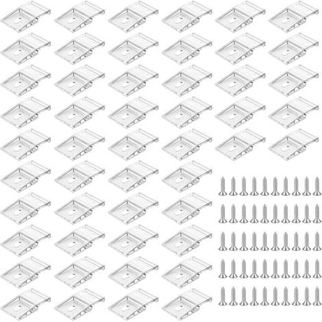 50 Pièces Supports de Fixation Clips Bande LED, Fixation Ruban LED Néon Montage clips, Clip pour Bandes Lumineuses étanches, pour 10mm Silicone LED Né (1/4)