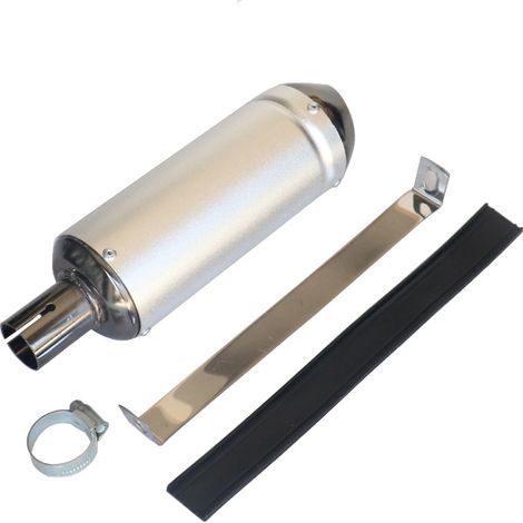 Silencieux d'échappement universel mono-étape de 1,1 pouce pour moto, 28 mm, à clipser, pour moto tout-terrain, scooter, course, VTT (1/5)