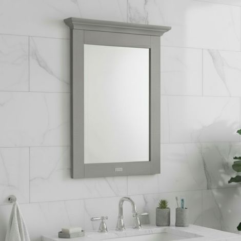 Hudson Reed Old London Bathroom Mirror 600mm Wide - Storm Grey (1/3)