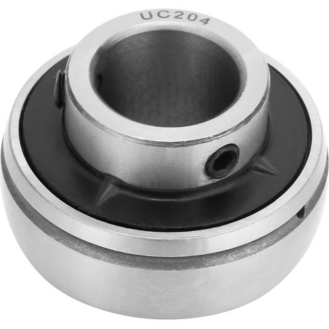 UC204 20-mm-Kugellager, montierter Einsatz, verzinkter Stahl, 1 Stück (1/5)