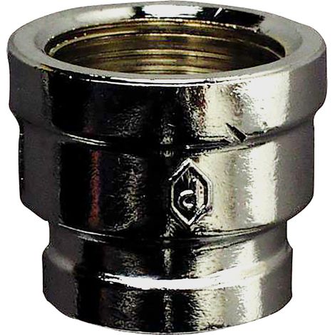 Cornat Reduziermuffe messing verchromt 1/2 x 3/8 Innengewinde Muffen (1/2)