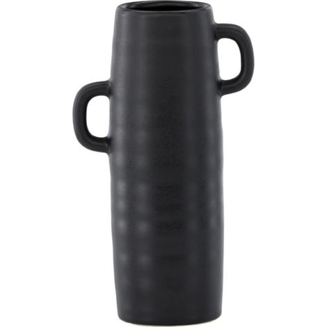Vase Ondulé en Céramique "Cent" 25cm Noir (1/5)