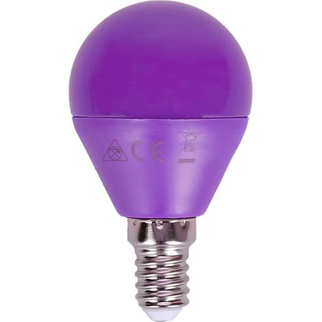 Lampadina Led E14 G45 a sfera 4W Viola Aigostar (1/3)