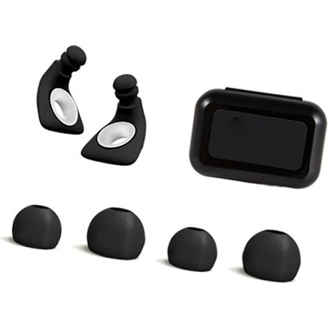 Bouchons d'oreilles portables en silicone bloquant le bruit - Confortables - Pour études, travail, étudiants, voyages, activités - Réduction du bruit (1/4)