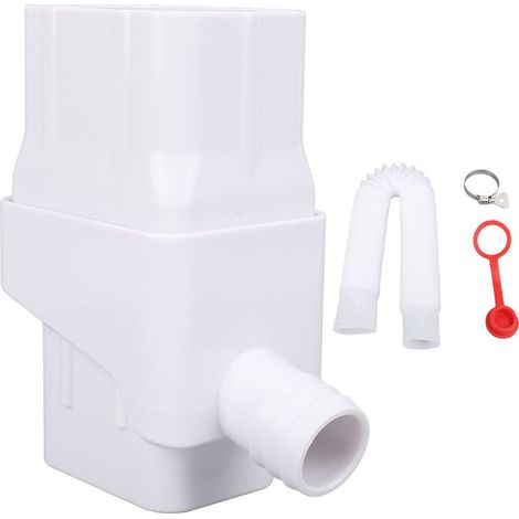 Kit de récupération d'eau de pluie - Déviateur pour descente de gouttière - Installation facile - Kit complet avec 5 pièces en ABS blanc (1/5)
