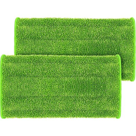 3 almohadillas de repuesto para mopa Swiffer WetJet Spray, mopas de microfibra lavables para limpieza de suelos, 320 cm, color verde.