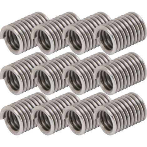 50 Pièces Douille Filetée Métrique Acier Inoxydable Kit de Réparation Écrou M5‑M12