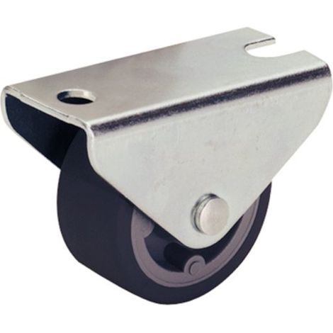 Hettich Schreibtischcontainer-Kastenrolle, Avin fix 2813, Ø 30mm, Stahlblech verz., Rad PP (1/2)