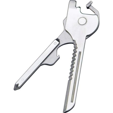 Multi-outil 6 en 1, mini porte-clés multifonctionnel, multi-outil de survie, multi-outil de camping, convient pour tournevis étoile et plat, décapsuleur, coupe-corde (1/5)