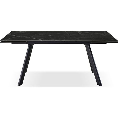 Dimo Tavolo Allungabile Trevor 160 – 240 x 90 Cm H 75 Cm – Piano in Ceramica Nero Marmorizzato (1/2)