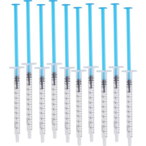 Lot de 10 seringues en plastique à usage unique, 1 ml, embout droit, pour applications industrielles. (1/5)