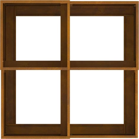 Vaso da giardino Ruggine 100 x 100 x 48 cm vidaXL (1/5)