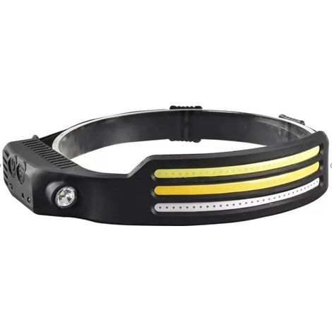 Lampe frontale grand angle Brightbeam 230° (rechargeable) — Lampe frontale/bandeau LED rechargeable avec capteur de mouvement et 10 niveaux de luminosité (1/5)