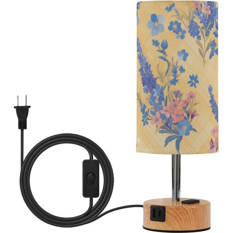 Lampes de table tactiles Liatris violettes avec abat-jour en (1/5)