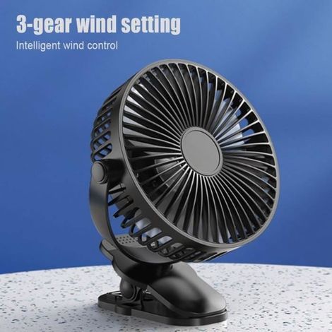 (Schwarzer) Ventilator – MIOLOE – Mini-USB-Ventilator – 3 Geschwindigkeitsstufen – 720°-Drehung – Leise (1/4)
