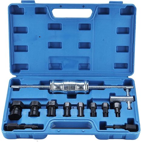 Internal Bearing Puller Kit, 8mm-32mm Inertia Bearing Puller, Blind Hole Internal Bearing Puller with Hammer for Car Truck Motorcycle (Blue) (1/5)