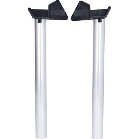 Set aus 2 silbernen Entwässerungsrinnen für Gewächshäuser, inklusive Fallrohr und Regenwasserauffangbehälter. (1/5)