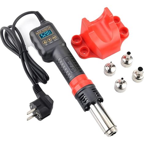 Pistola de aire caliente, diseño portátil, control de temperatura ajustable, 8208 KIT1, enchufe europeo de 220 V. (1/2)