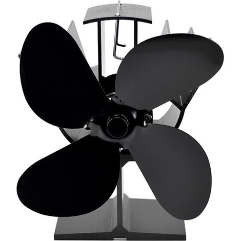 Accessoire de cheminée et poêle, Ventilateur Poele à Bois 6 Pales, Ventilateur de Poêle avec Thermomètre, Ventilateur de Cheminée Alimenté Par la Chaleur pour Poêle à Bois/Cheminée/Gaz/Bûche/Poêle à G (1/5)