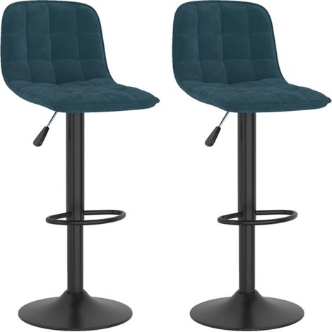 Maison Exclusive - Barhocker 2 Stk. Blau Samt