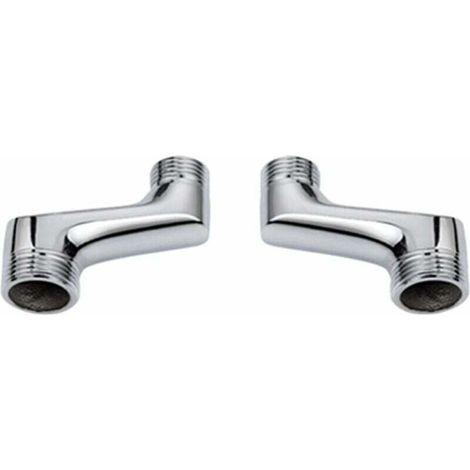 Raccord coudé pour douche – Laiton monobloc – Filetage G1/2 à G3/4 – Espacement réglable 98-202mm – Résistant à la corrosion