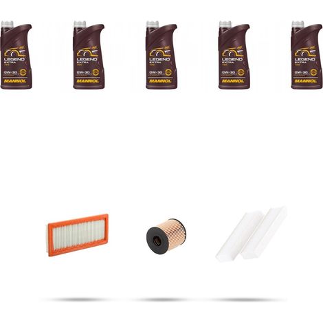 Kit tagliando 3 FILTRI e 5L OLIO compatibile con Peugeot 408 II 1.6 PureTech 158kw dal 2023 (1/4)