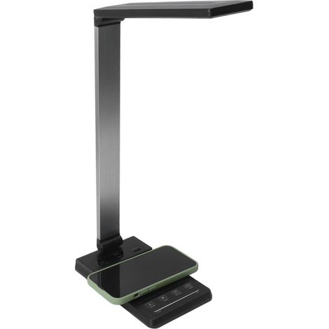 Lampe de bureau LED avec chargeur sans fil, port de charge rapide pour téléphone portable, interface PD3.0, prise européenne 100-240 V (1/5)