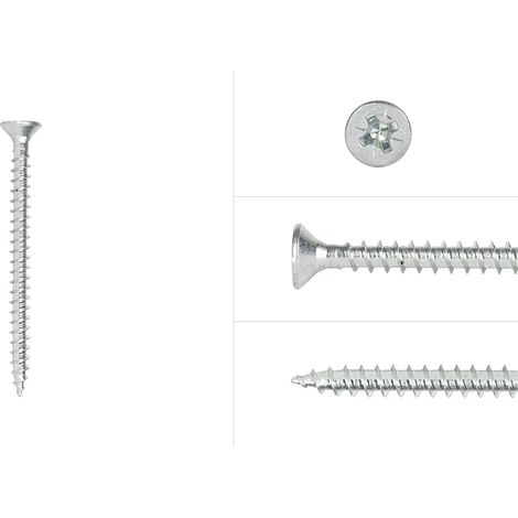 Spanplattenschrauben Verzinkt 3 x 35 mm Pozidrive Vollgewinde -