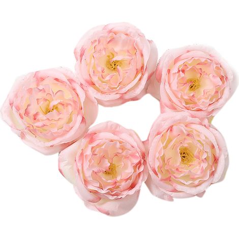 Fleurs artificielles en soie rose, éclat durable, magnifiques imitations de fleurs pour la décoration de chambre (1/5)
