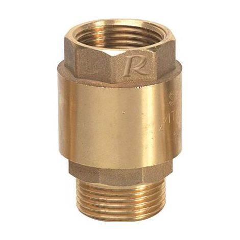 Ribimex – Clapet anti-retour laiton mâle/femelle 1 pouce 1/4 – Circulation unidirectionnelle des fluides – Installation facile dans systèmes de plomberie (1/2)