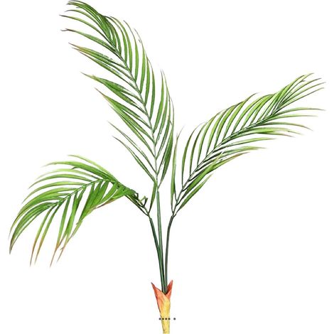Piquet de 3 feuilles de Palmier Phoenix artificielles H 60 cm D 60 cm (1/3)