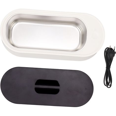Machine de Nettoyage Ultrasonique Portable pour Lunettes, Bijoux et Montres - ABS et Acier Inoxydable - Pinceau de Maquillage Inclus - Prise UE 250V (1/5)