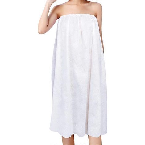Peignoir de bain jetable non tissé, 1 pièce, pour salon de beauté, spa, hôtel ou voyage.