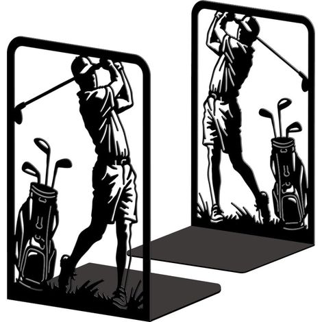 Lot de 2 Serre-Livres Métal Golf Décoratif (1/5)