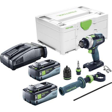 Festool TPC 18/4 I-Basic Perceuse-visseuse à percussion sans fil 18 V 75 Nm + 2x batterie 8,0 Ah + chargeur rapide + Systainer