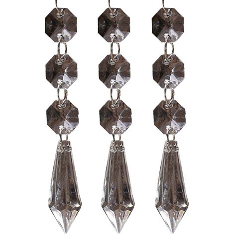 Rideau De Perles En Acrylique Transparent - Décoration Mariage Et Fête - Design 3003 - Lot De 1 (1/3)