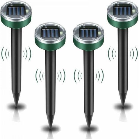 Répulsif solaire à ultrasons pour rats, 4 pièces, Anti-rongeur, étanche IP65, répulsif pour rats de jardin (1/5)