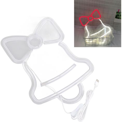 Cloche lumineuse LED néon, veilleuse, néon pour chambre, chambre d'enfant, salon, bar, fête, Noël, mariage, alimentation USB. (1/5)
