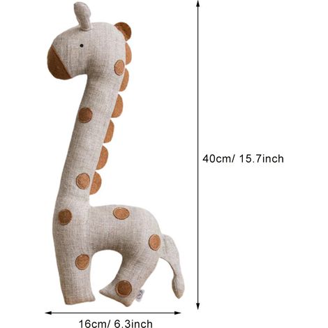 Plüschtierkissen mit Cartoonmotiven – Gans, Giraffe, Hahn – Baumwolle, Dekokissen für Zuhause oder Büro, Geburtstagsgeschenk (1/5)
