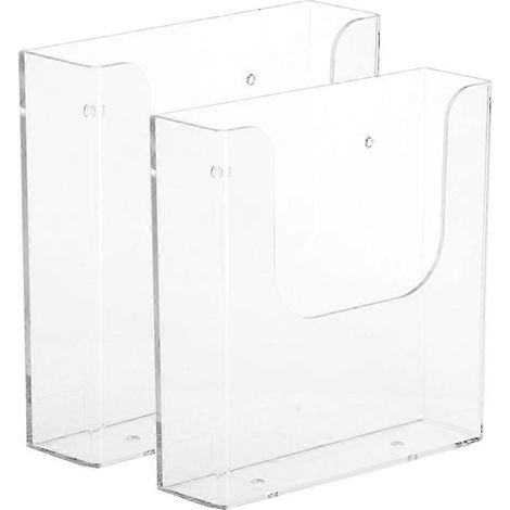Porte-revues mural de 6,6 x 6,5 x 6,6 pouces, compatible avec les environnements de bureau, utilise efficacement l'espace et est livré avec une base robuste en 8 pièces. (1/5)