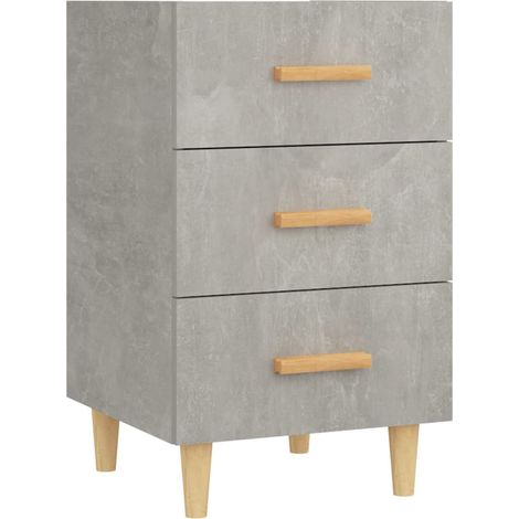 Maison Exclusive - Comodino Grigio Cemento 40x40x66 cm in Legno Multistrato