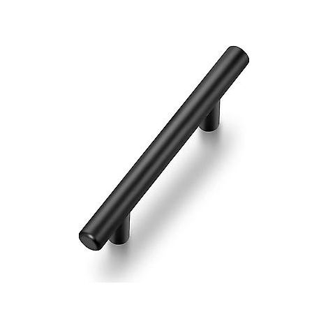 2 Stück 12 x 76 x 127 mm Schrankgriffe, Küchenschubladengriffe aus Edelstahl, Schrankgriffe, Mattschwarz